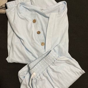 Light blue matching pj set